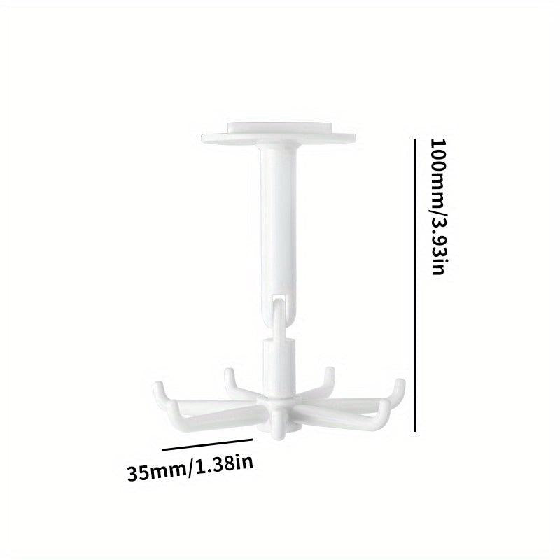 Waterproof 360 Rotating Folding Hook with 6 Claws for Home Bathroom Kitchen
