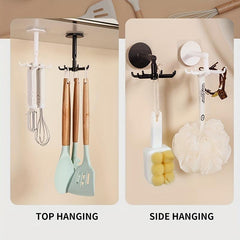Waterproof 360 Rotating Folding Hook with 6 Claws for Home Bathroom Kitchen