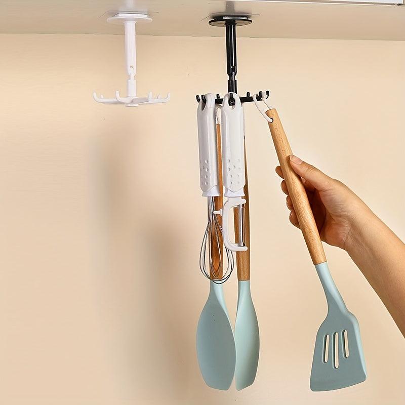 Waterproof 360 Rotating Folding Hook with 6 Claws for Home Bathroom Kitchen