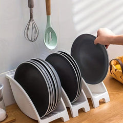 1pc Dish Storage Rack Dish Drain Rack Plate Storage And Finishing Rack Tableware