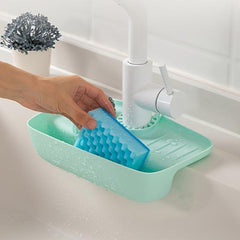 Sink Faucet Splash Guard & Drain Rack Silicone Kitchen Sink Water Collection Pad