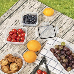 12pc Plastic Refrigerator Storage Box Fresh Keeping Box with Labels