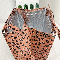 Leopard Thermal Lunch Bag Insulated Cooler Tote Storage Case Box