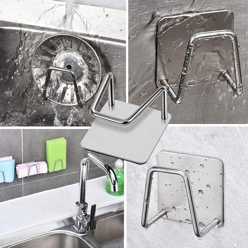Kitchen Sink Sponges Holder Self Adhesive Drying Rack