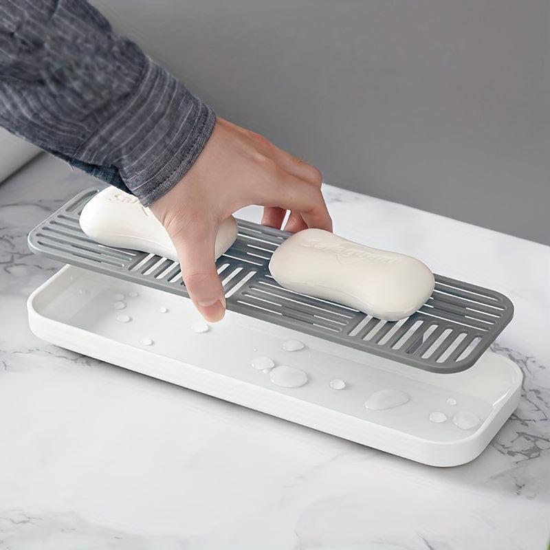 Kitchen Storage Drain Tray Dish Drying Rack Sponge Holder Countertop Organizer