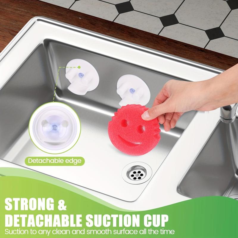 Sponge Holder with Suction Cup Mount, Smiley Design