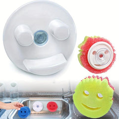 Sponge Holder with Suction Cup Mount, Smiley Design