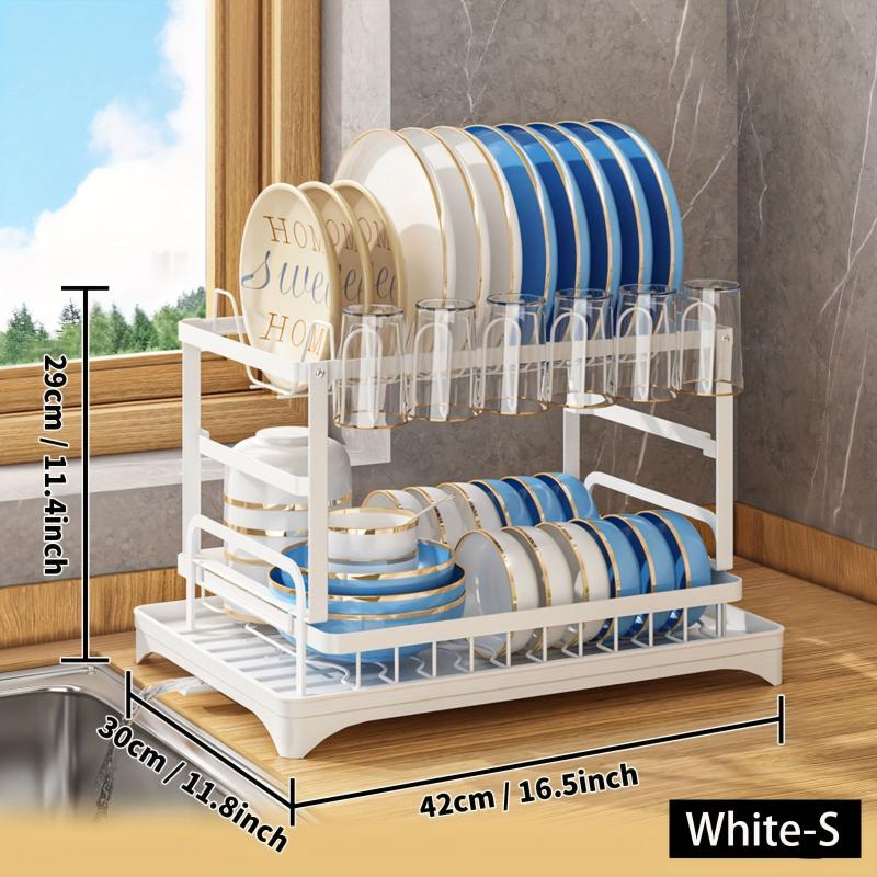 Kitchen Detachable Dish Storage & Draining Rack Large Capacity