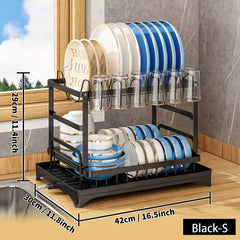 Kitchen Detachable Dish Storage & Draining Rack Large Capacity