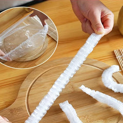 100pcs Plastic Wrap Covers with Elastic Mouth - Dustproof Insect Resistant