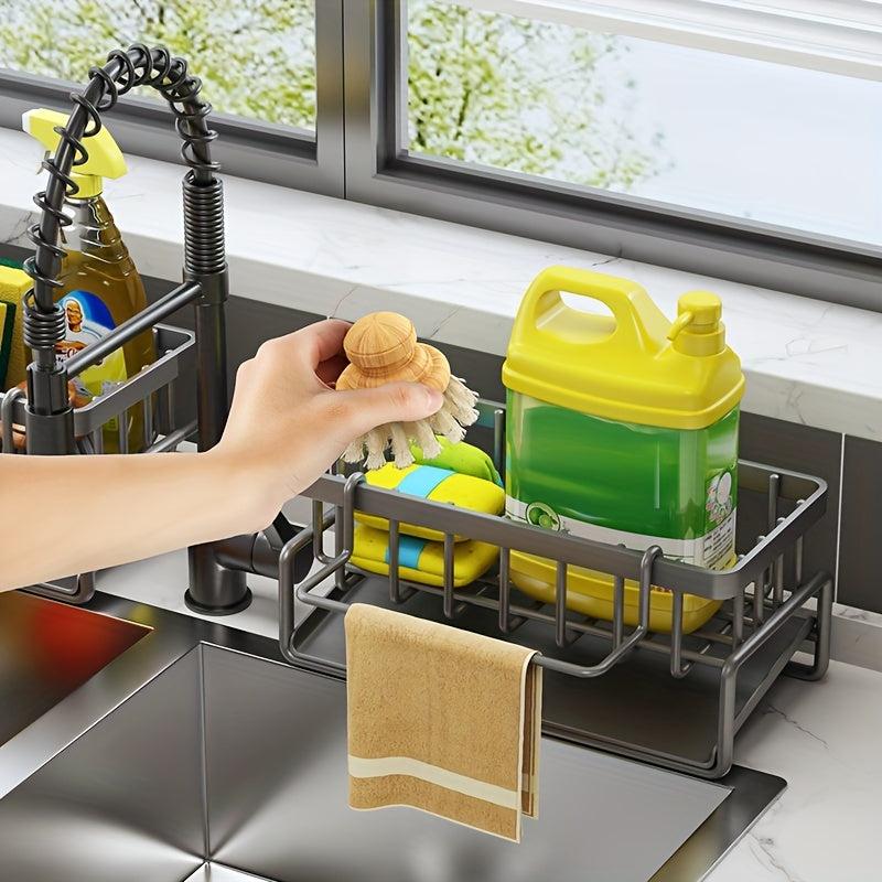 Sink Caddy Organizer Over Faucet Hanging Faucet Drain Rack Kitchen Accessories