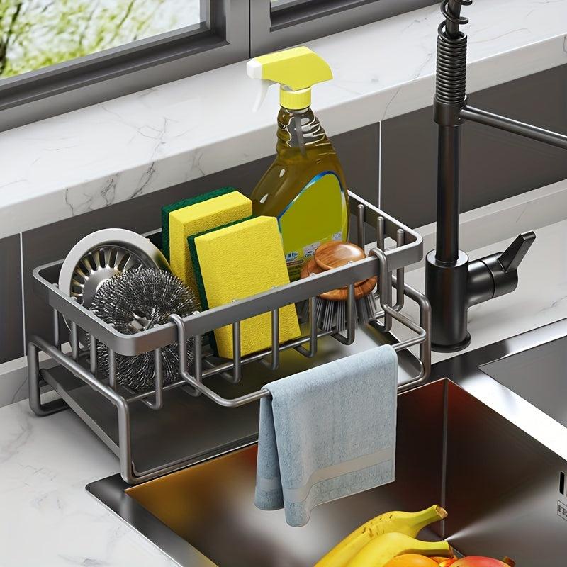 Sink Caddy Organizer Over Faucet Hanging Faucet Drain Rack Kitchen Accessories
