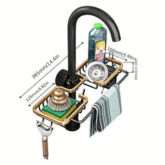 Sponge Rack Drain Rack Aluminum Kitchen Sink Storage Hanging Basket