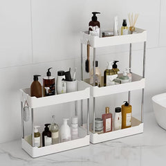 Stainless Steel & Plastic Storage Rack for Organizing Kitchen
