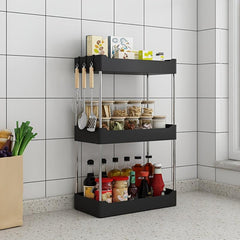 Stainless Steel & Plastic Storage Rack for Organizing Kitchen
