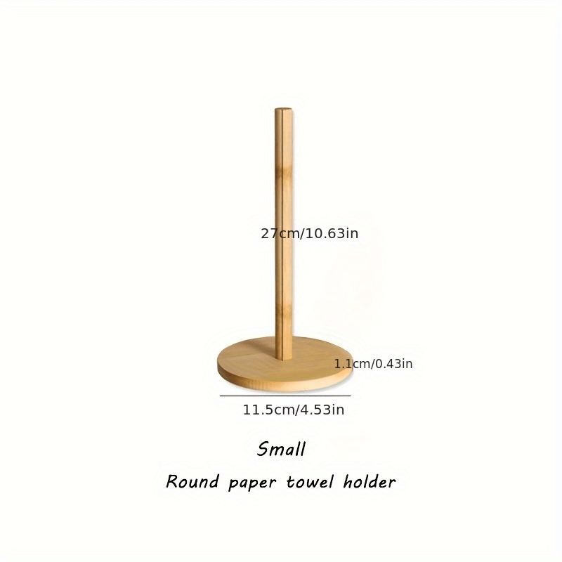 Wooden Paper Towel Holder Stand Tissue Organizer Roll Dispenser