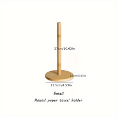 Wooden Paper Towel Holder Stand Tissue Organizer Roll Dispenser