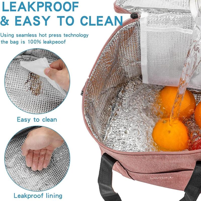 Insulated Lunch Bag For Men Women | Large Lunch Cooler Box Tote