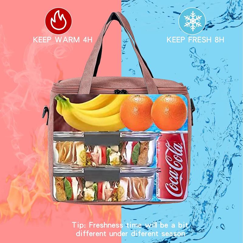 Insulated Lunch Bag For Men Women | Large Lunch Cooler Box Tote