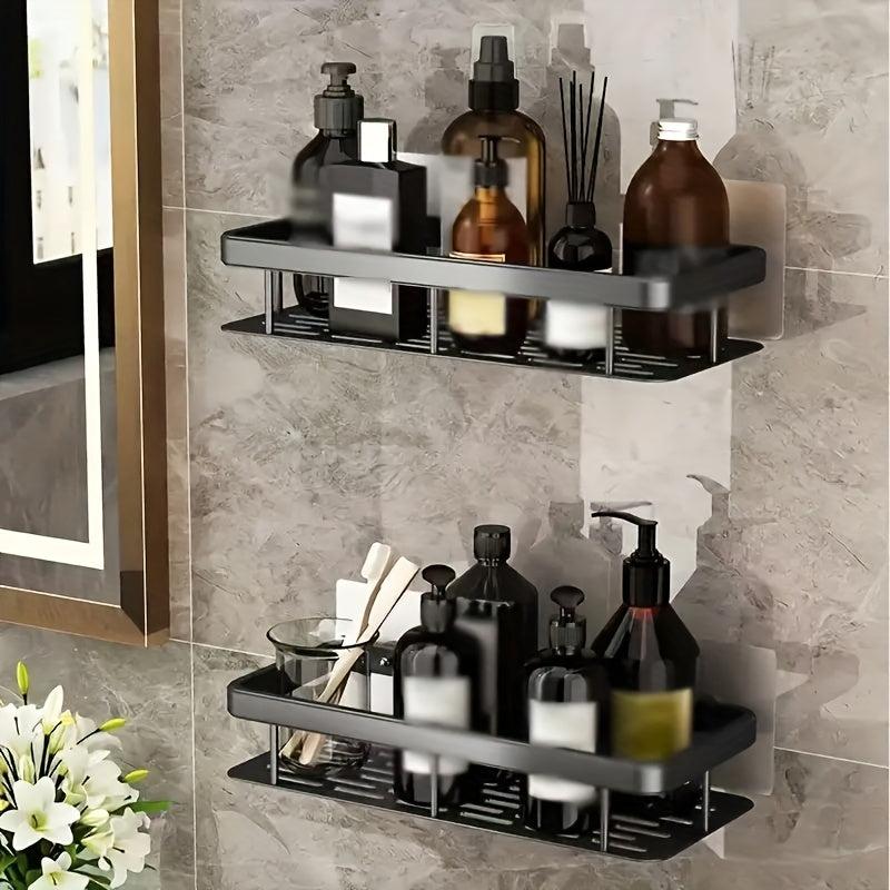 Rustproof Kitchen Caddy Shelf Organizer with Wall Mount Spice Rack