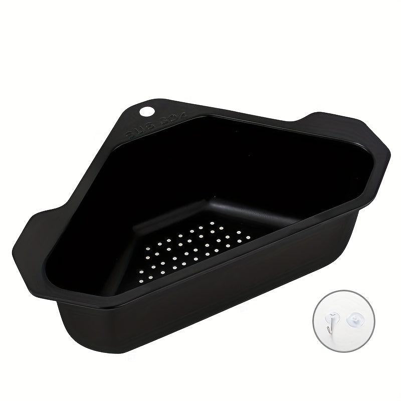 1pc Triangle Drain Basket Stainless Steel Sink Filter Kitchen Accessories