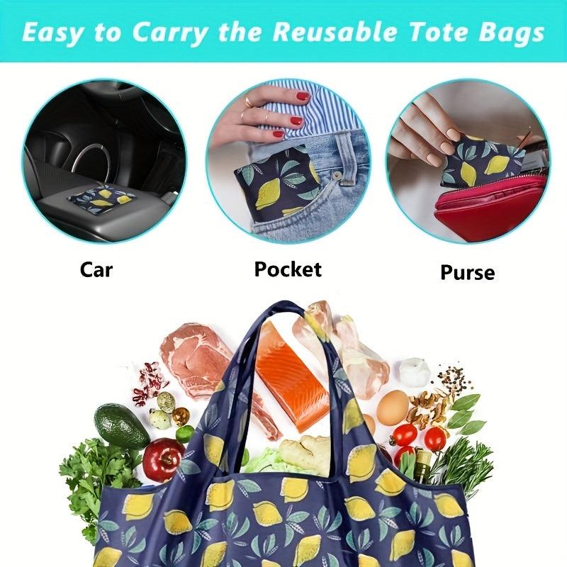 Butterfly Print Shoulder Tote Bag Washable Reusable Shopping Bag