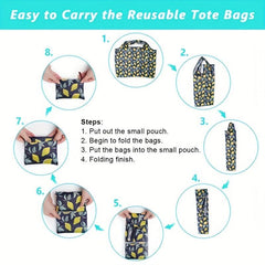 Butterfly Print Shoulder Tote Bag Washable Reusable Shopping Bag