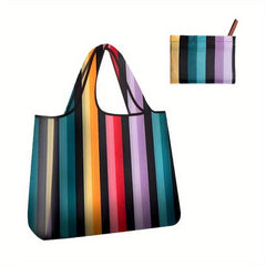 Striped Tote Bag Handbag Large Reusable Shopping Bag