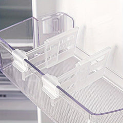 8pcs Adjustable Fridge Space Allocator Divider for Beverages & Sauces
