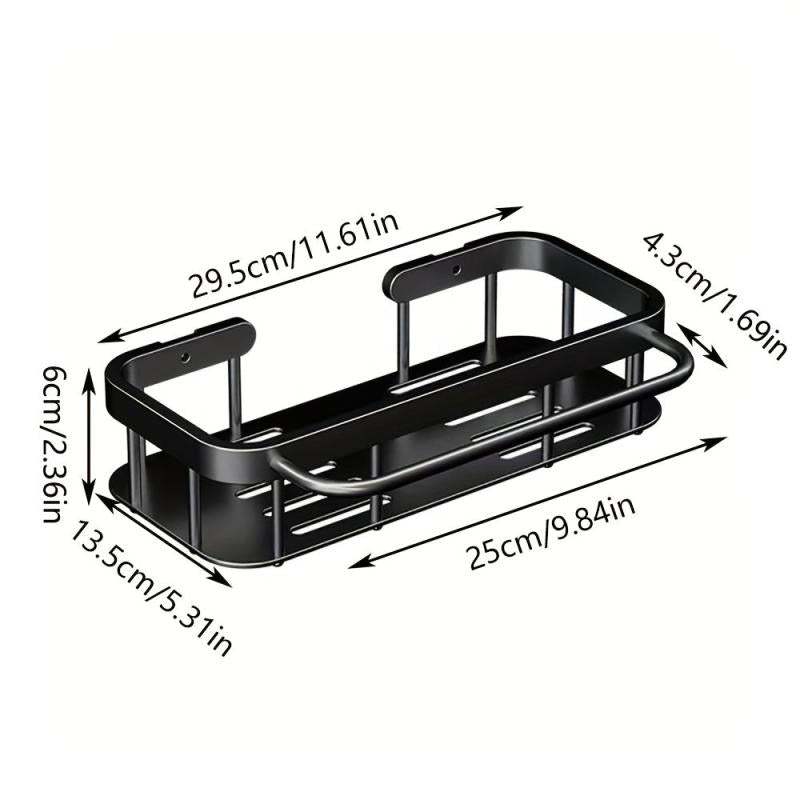 Wall-mounted Kitchen Storage Rack with Drain Basket