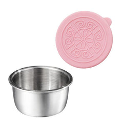 Leakproof Stainless Salad Dressing Containers w/ Silicone Lids - Reusable