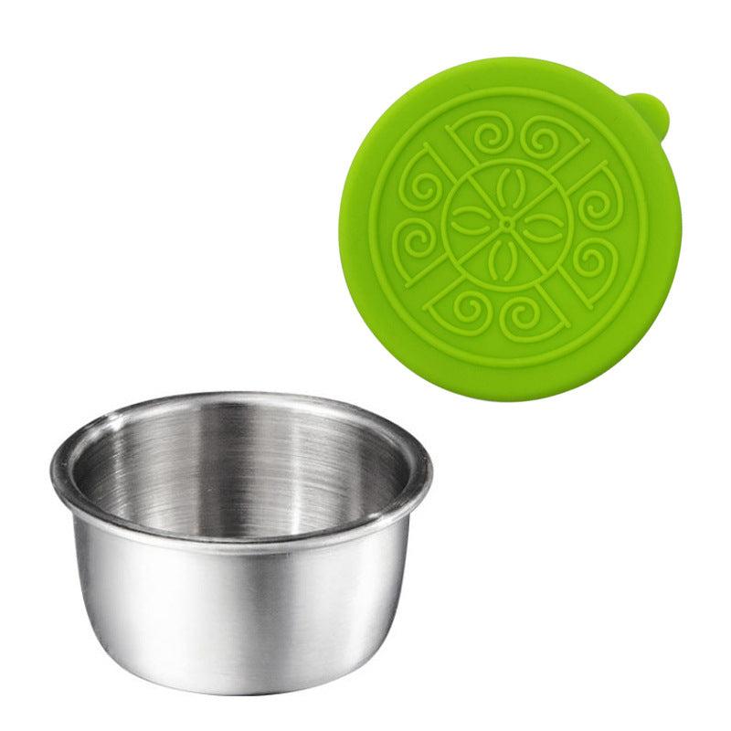 Leakproof Stainless Salad Dressing Containers w/ Silicone Lids - Reusable