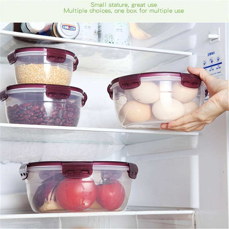 4pcs Leakproof Storage Box Set 2200ML 1300ML 800ML 400ML Green Red