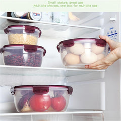 4pcs Leakproof Storage Box Set 2200ML 1300ML 800ML 400ML Green Red