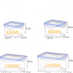 Plastic Food Storage Containers with Lids Crisper Microwave Fruit