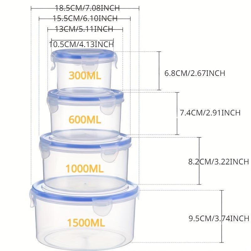 Plastic Food Storage Containers with Lids Crisper Microwave Fruit