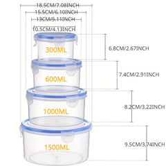 Plastic Food Storage Containers with Lids Crisper Microwave Fruit