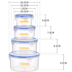 Plastic Food Storage Containers with Lids Crisper Microwave Fruit