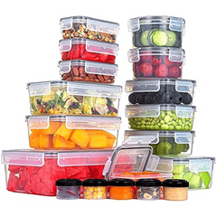 Plastic Food Storage Containers with Lids Crisper Microwave Fruit