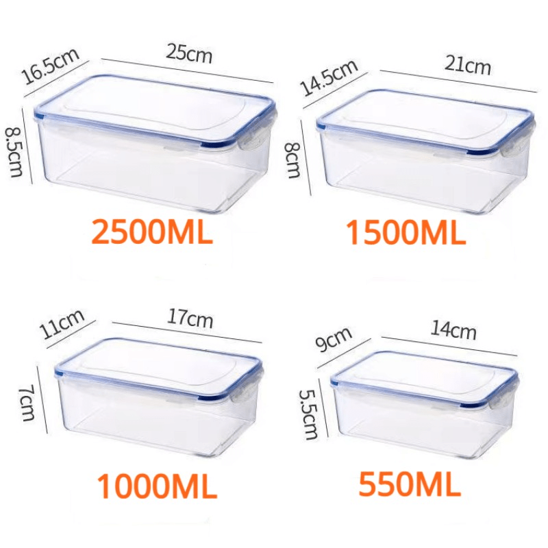 Plastic Food Storage Containers with Lids Crisper Microwave Fruit