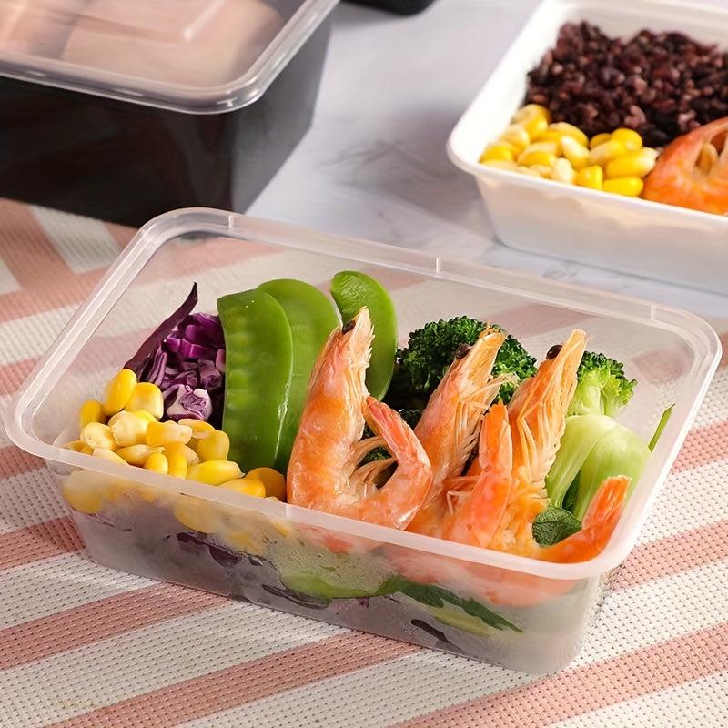 Plastic Food Storage Containers with Lids - Microwavable - 10/20/50pcs