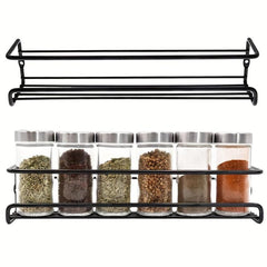 4 Tier Spice Rack Wall Mount Organizer for Cabinet