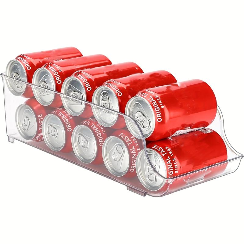 Refrigerator Can Dispenser Organizer Rack Clear Plastic