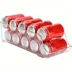 Refrigerator Can Dispenser Organizer Rack Clear Plastic