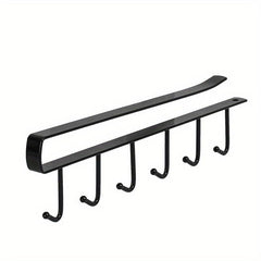 6-Hook Under Cabinet Storage Rack for Coffee Cups/Kitchen Accessories