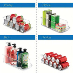 2pcs Fridge Organizer Bins Soda Can Dispenser Beverage Holder Pantry Storage Rac