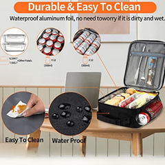 Reusable Insulated Lunch Box Bag for Men Women | Small Canvas Lunch Container