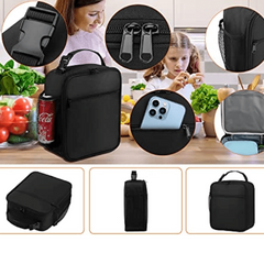 Reusable Insulated Lunch Box Bag for Men Women | Small Canvas Lunch Container