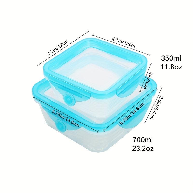 6pcs BPA Silicon Food Containers with Leak Proof Lids