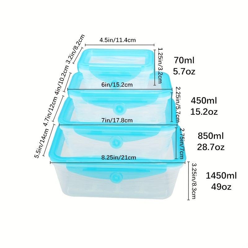 6pcs BPA Silicon Food Containers with Leak Proof Lids